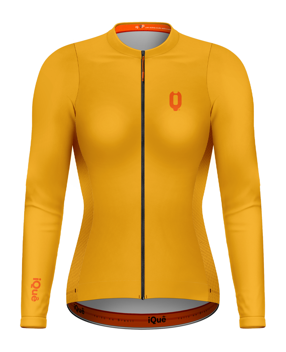 JERSEY FEMININA MANGA LONGA MOSTARDA
