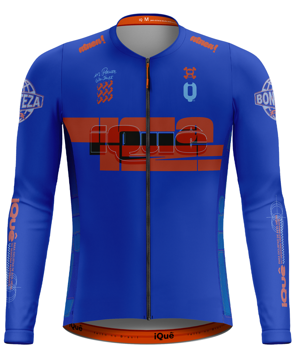 JERSEY RAIZ MANGA LONGA AZUL QUE ESCREVE