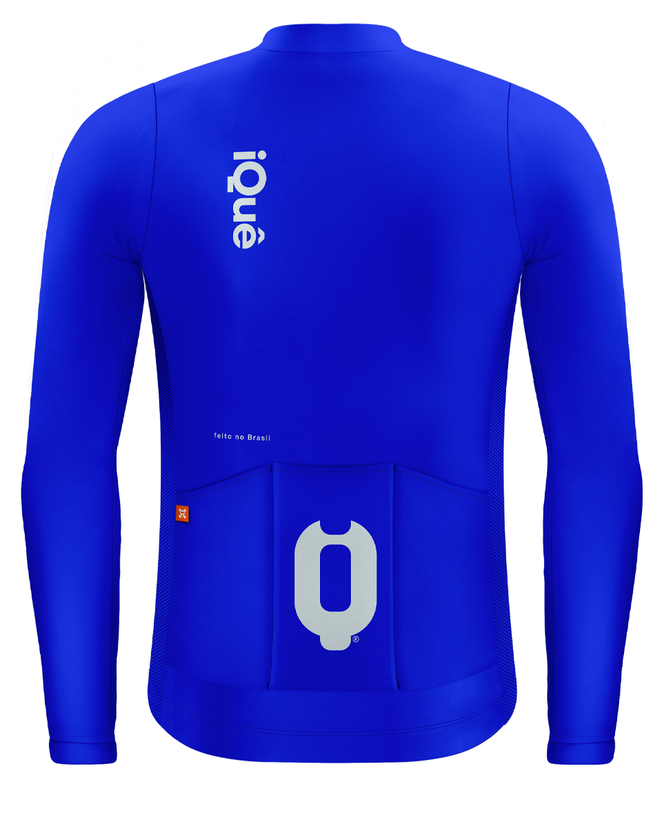 JERSEY MASCULINA MANGA LONGA AZUL FECHADIM