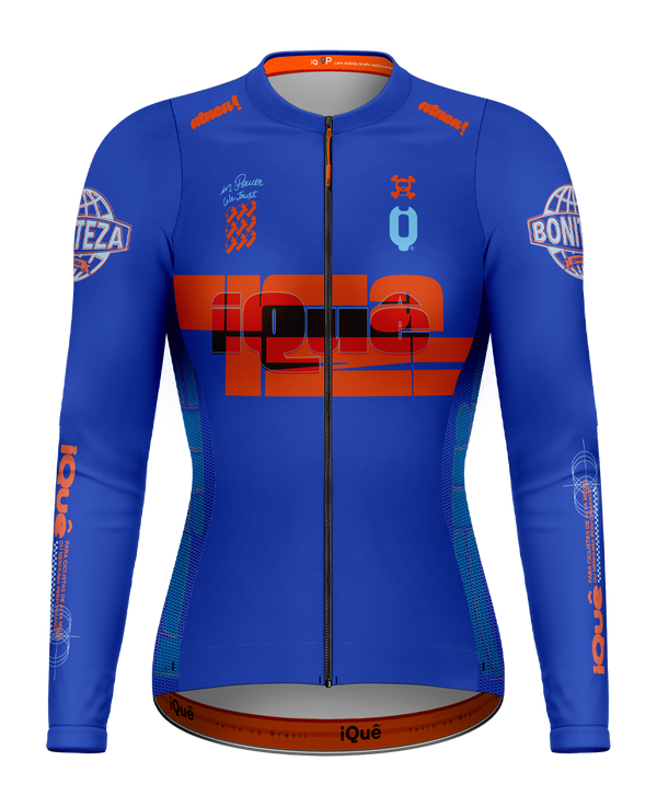 JERSEY RAIZ MANGA LONGA AZUL QUE ESCREVE