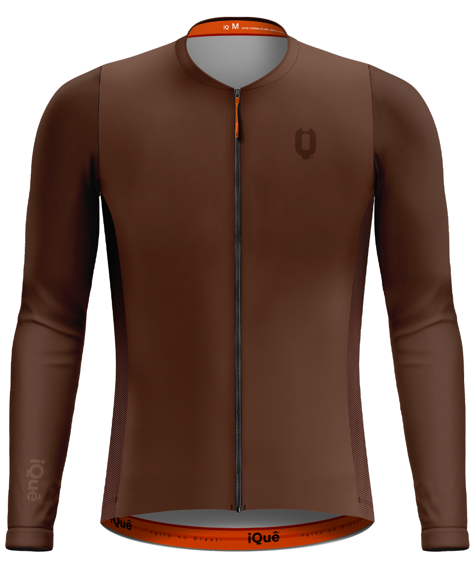 JERSEY MASCULINA MANGA LONGA CHOCOLATE