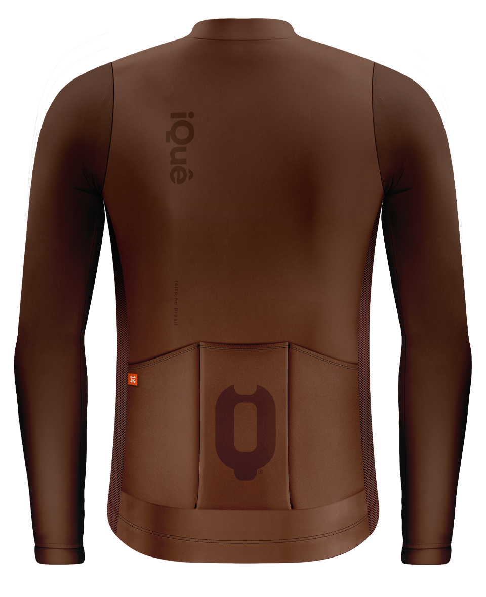 JERSEY MASCULINA MANGA LONGA CHOCOLATE