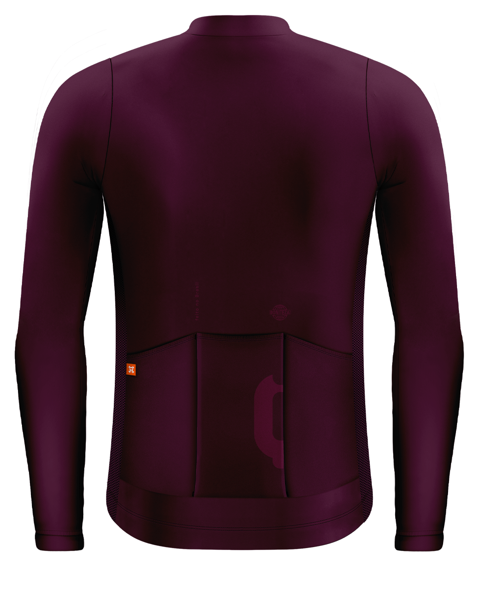 JERSEY MASCULINA MANGA LONGA VINHO TINTO