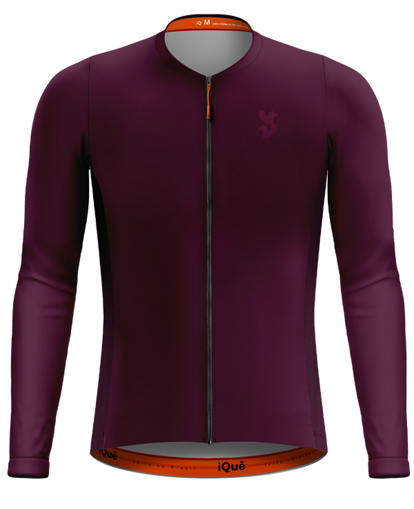 JERSEY MASCULINA MANGA LONGA VINHO TINTO