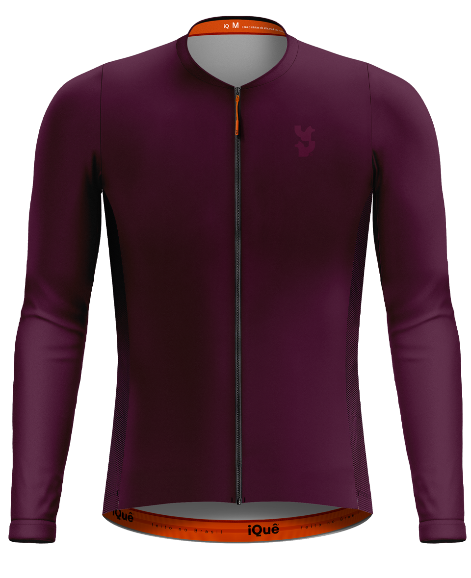 JERSEY MASCULINA MANGA LONGA VINHO TINTO